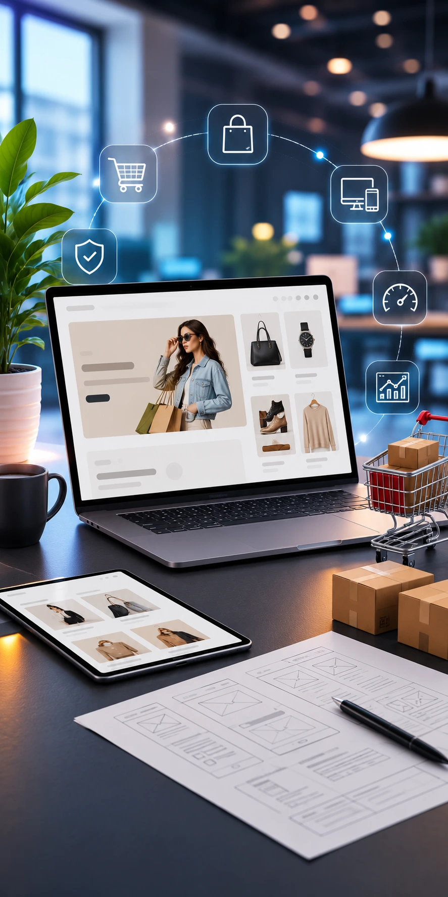 E-commerce website development and online store services